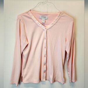 Liz Claiborne Villager Pink Cardigan Size S